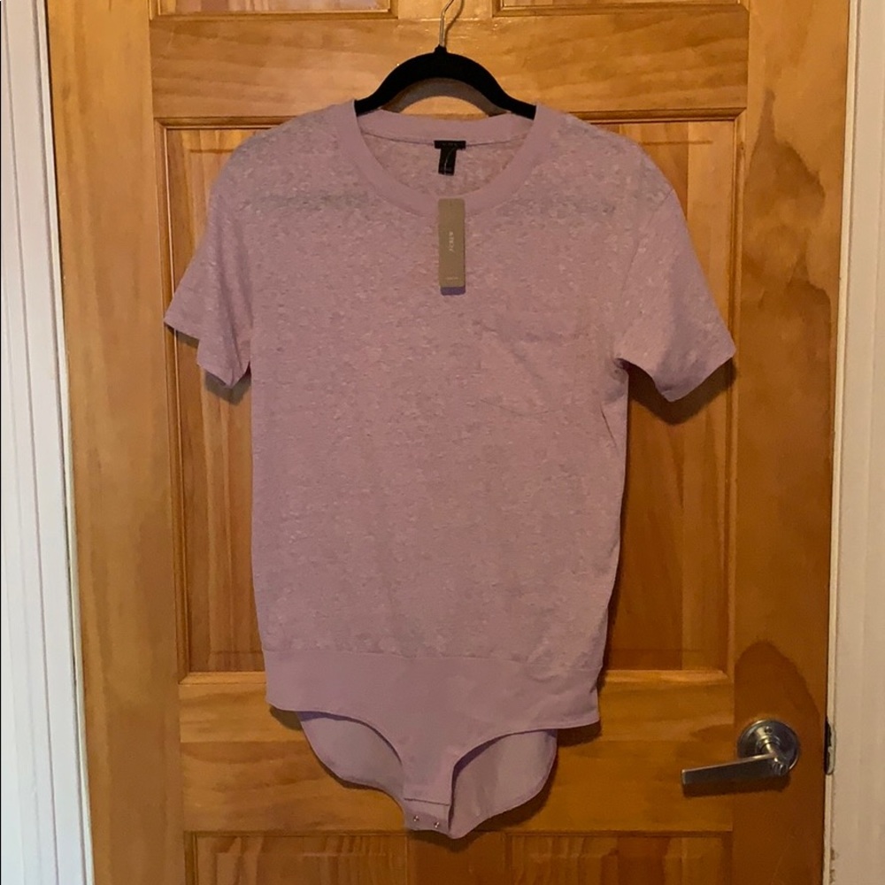 NWT J.Crew Body Suit heathered purple size small